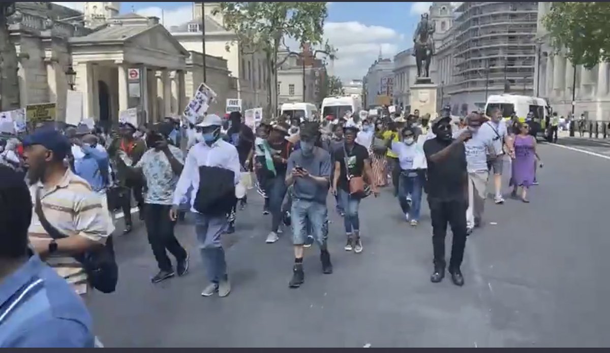Tutsy22's tweet photo. With love from London. 

#June12thProtest 
#EnoughIsEnough 
#DemocracyDay without freedom 
#Nigeria 
#KeepitOn https://t.co/ClKwC2Y8mL