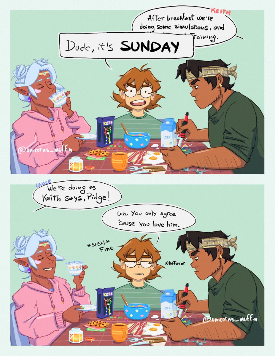 miliaxdd's tweet photo. When your friend throws you under the bus and you didn’t even finish breakfast #klance https://t.co/njaqDcmeOq