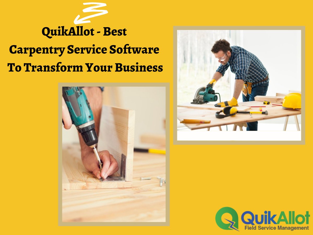 quikonesolution's tweet image. QuikAllot – The Top #FieldServiceSchedulingSoftware Tailor-Made For #Carpentry Business!!
Learn more @ bit.ly/39t1uNd
#FieldDispatchSoftware #FSM #WFM