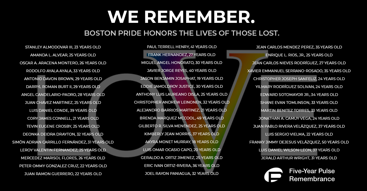 Today, we honor the victims, survivors and first responders at #Pulse nightclub five years ago. You can watch the Five-Year Pulse Remembrance Ceremony at 7 p.m. EST on @onePULSEorg  YouTube Channel. bit.ly/3pFWYm1 #Pulse5YearsLater