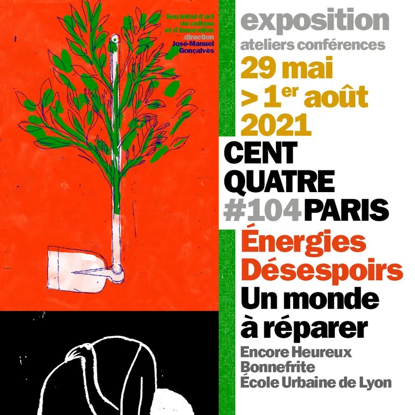 France Culture (@franceculture) on Twitter photo PARTENARIAT| "Ănergies DĂ©sespoirs : un monde Ă rĂ©parer" exposition manifeste qui dessine notre monde par <a href="/ENCOREHlab/">Encore Heureux</a> @EcoleUrbaine
Slogans, luttes, humour... notre planĂšte : un monde qui sâeffondre ou qui se reconstruit ?
Jusquâau 1er aoĂ»t <a href="/104paris/">CENTQUATRE-PARIS</a>
franceculture.fr/evenement/expo⊠PARTENARIAT| "Ănergies DĂ©sespoirs : un monde Ă rĂ©parer" exposition manifeste qui dessine notre monde par <a href="/ENCOREHlab/">Encore Heureux</a> @EcoleUrbaine
Slogans, luttes, humour... notre planĂšte : un monde qui sâeffondre ou qui se reconstruit ?
Jusquâau 1er aoĂ»t <a href="/104paris/">CENTQUATRE-PARIS</a>
franceculture.fr/evenement/expoâŠ