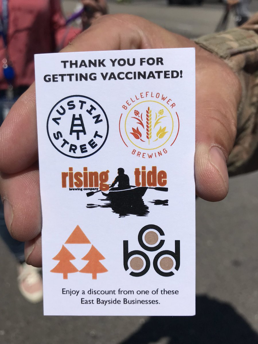 nirav_maine's tweet photo. It’s a beautiful day to get your #COVID19 #vaccine at the clinic @risingtidebeer near Kennedy Park. 

Those who get their shot also receive a $10 Shaw’s gift card courtesy of Portland Sunrise Rotary AND discounts from local businesses. 

Clinic is open to 7pm today and Sunday. https://t.co/al1l3FjJtK
