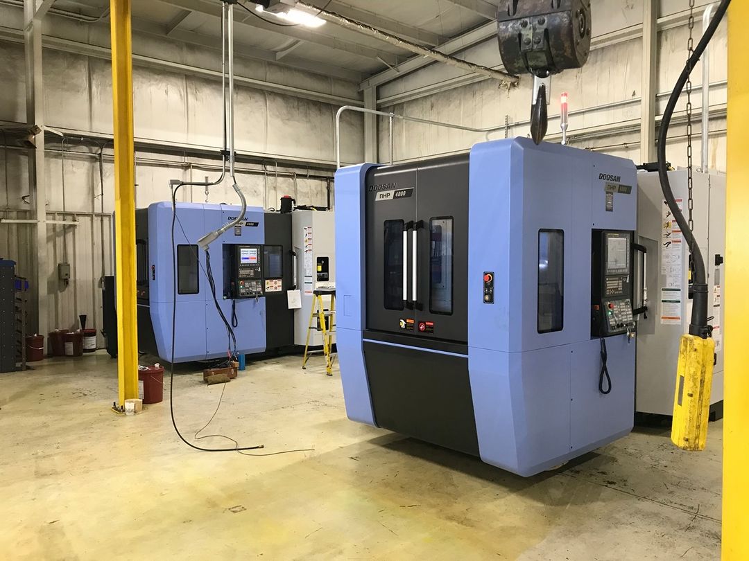 dnsolutionsusa's tweet photo. Twin metal removal dynamos. Image from machinetoolspecialties on Instagram. “Finishing out the week with a two Doosan NHP 4000 install!”

Read more about the NHP 4000: https://t.co/Ua10YsJnhc 

#horizontalmachiningcenter #DoosanShop https://t.co/KNEEE1c6dT