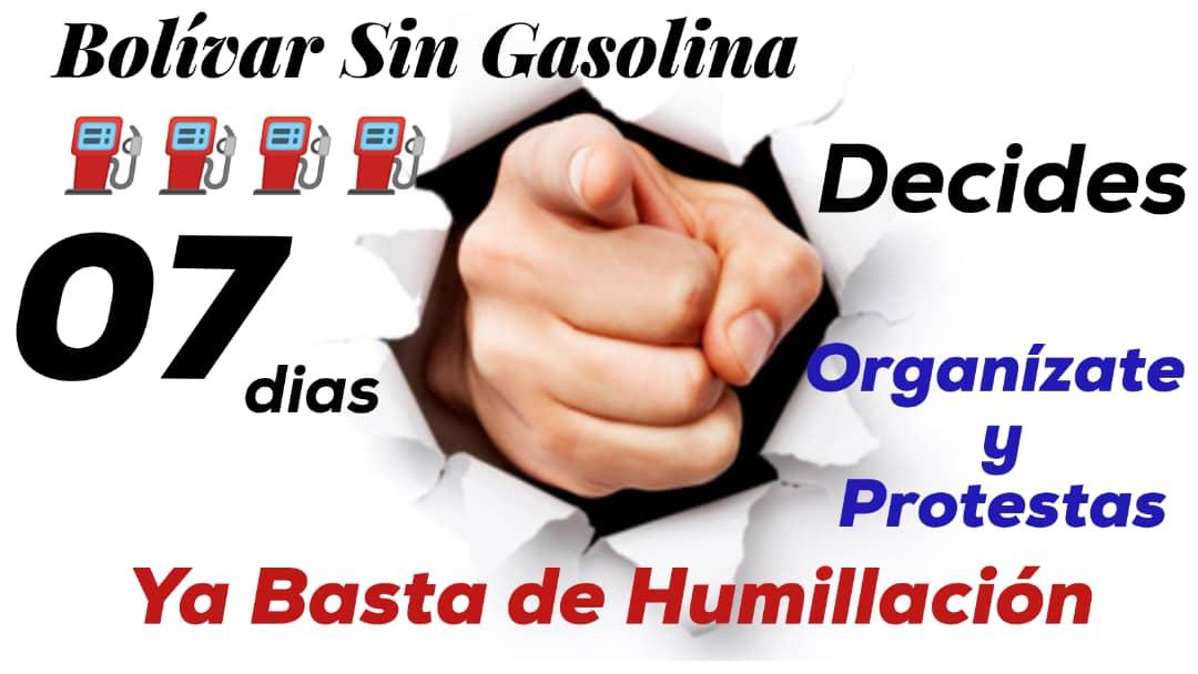 mcoraspe's tweet photo. Hasta cuando,. El estado Bolívar marginado por los gobernantes,. Necesitamos gasolina para trabajar. 1 vez al mes es que podemos surtir los vehículos, basta. Después quieren votos https://t.co/IbND2CmlDJ