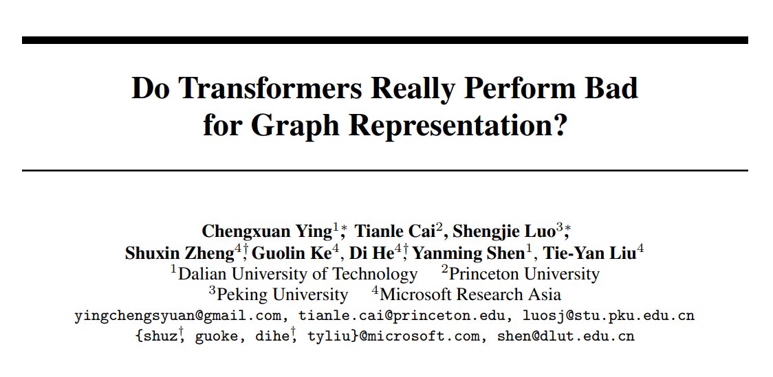 tianle_cai's tweet image. Transformer is a GOOD graph learner when incorporating suitable graph structural information!
Thrilled to share our new work:
Transformer + simple but effective encodings = GNN achieving new SOTA on OGB datasets, ZINC! 
Paper: arxiv.org/abs/2106.05234
Code: github.com/microsoft/Grap…