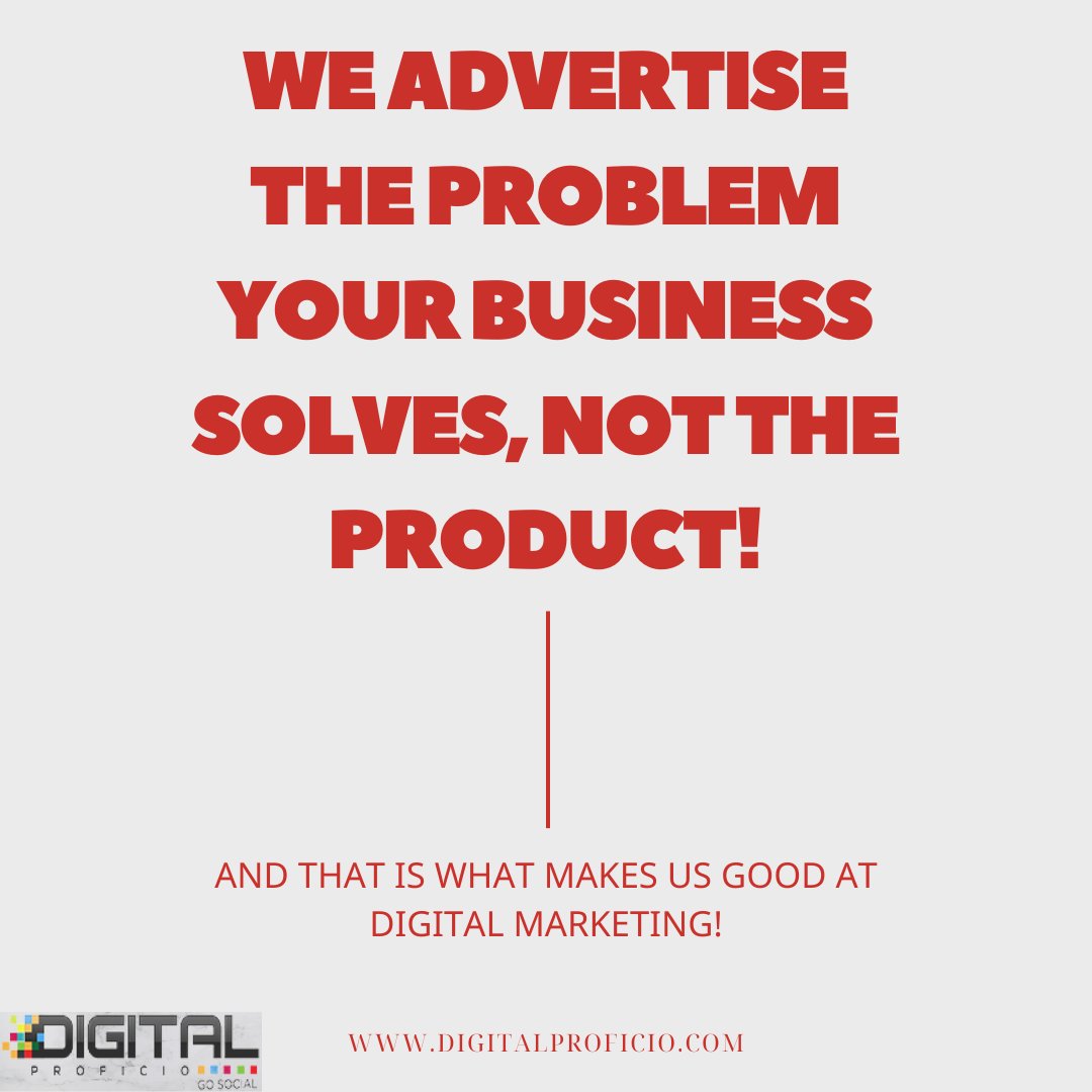DigitalProficio's tweet photo. Advertising the problem being solved is more important and we know just how to do it!

#DigitalMarketing #socialmediamarketing  #SocialMediaManagement #SEO  #businesstips #marketingdigital https://t.co/qxAcKfbwvf