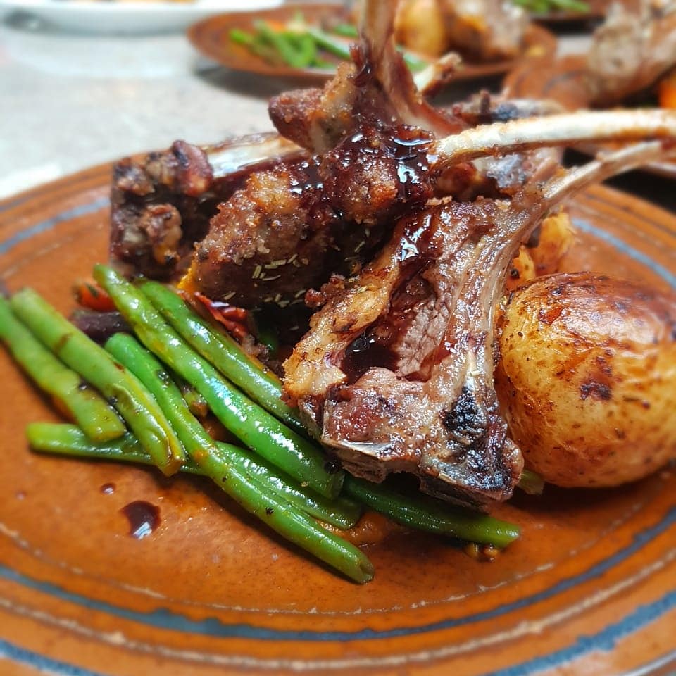 Chefshivambu's tweet image. Main course for a family lunch with @Infusions12 Karoo rack of lamb, seasonal vegetables, butternut puree and mint jus #infusions #infusedtable #fortheloveofit