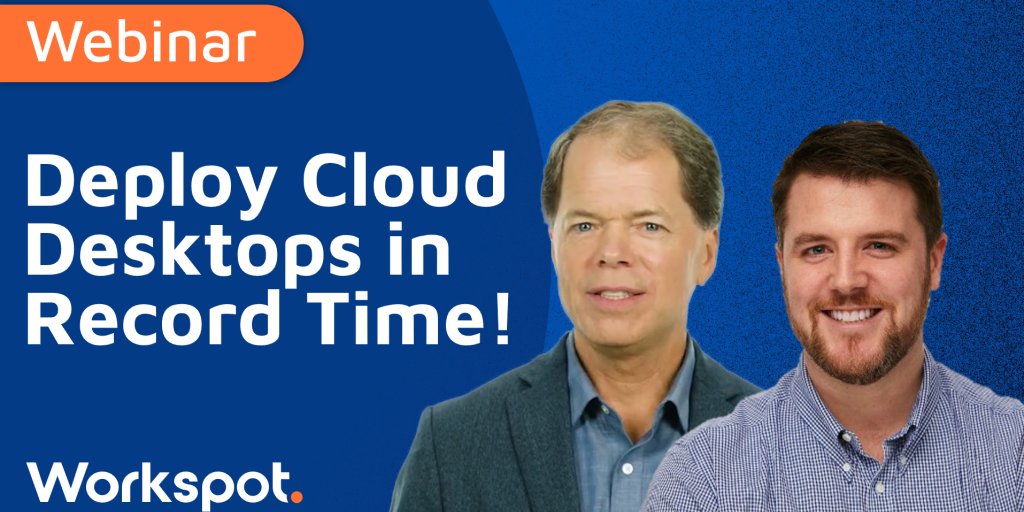 Workspot's tweet photo. Watch the demo-rich #LakesideSoftware & @Workspot webinar on-demand! Find out the actions required to quickly deploy #cloud desktops you can trust. https://t.co/cnjiogXTex #CloudComputing #SaaS #DaaS #CIO #CTO #RemoteWork #ZeroTrust #DesktopTransformation #HPC #Manufacturing #AEC https://t.co/mU1a9DQv13