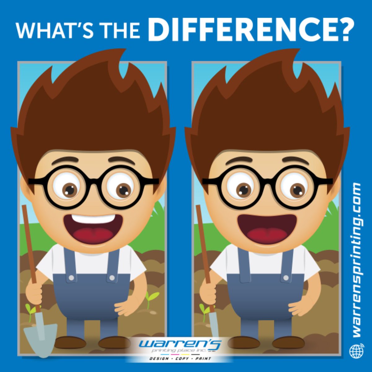 WarrensPrinting's tweet photo. What’s the Difference? Can you see the five things that are missing between the two pictures? Let us know in the comments if you got them all!
#fun #whatsthedifference #warrensprinting #graphicdesign #shoplocal #durhamregion #cityofoshawa #townofwhitby https://t.co/C4YbOvaxEc