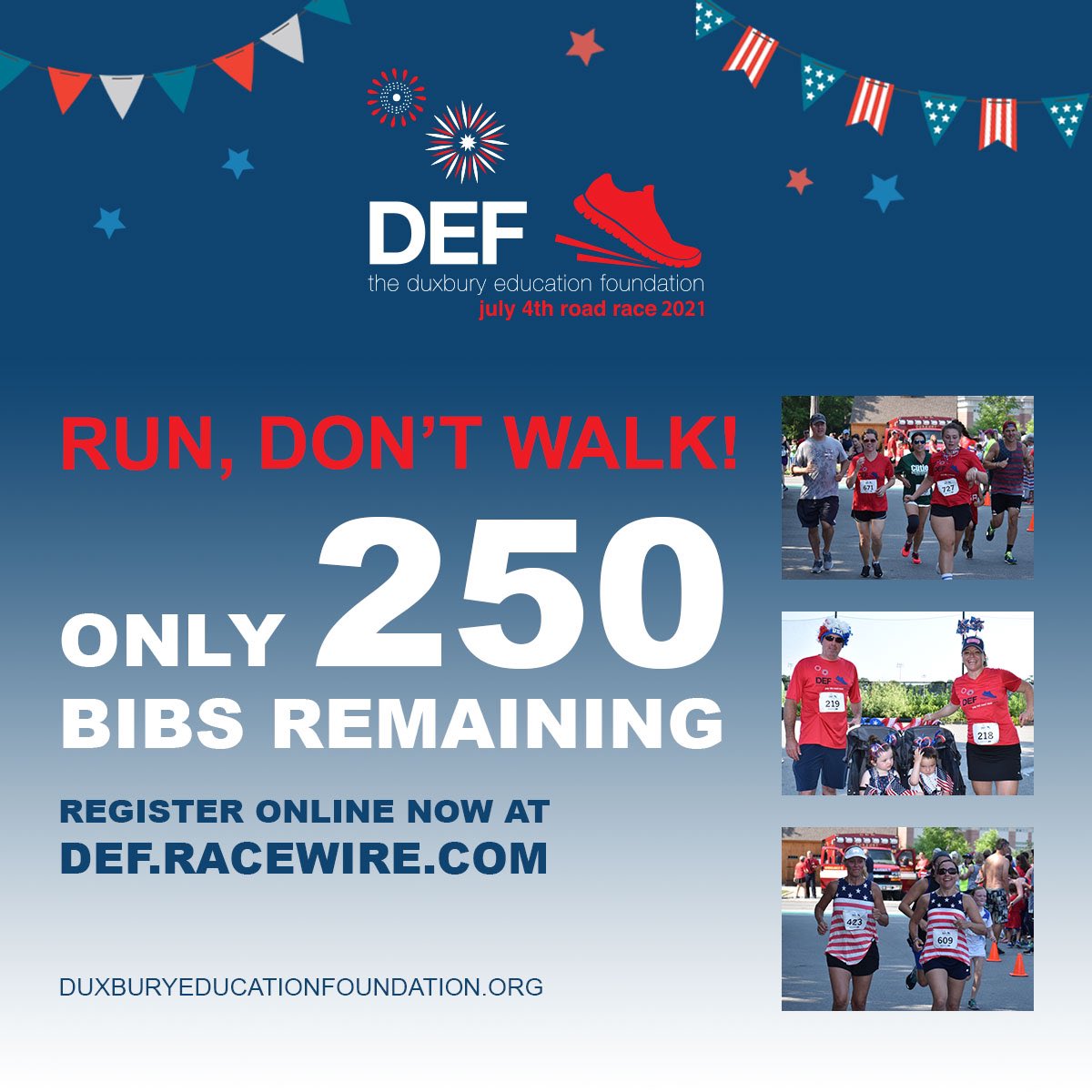 It's a perfect day for some race training! The race is 1/2 sold out, so don't delay.  Register at DEF.racewire.com