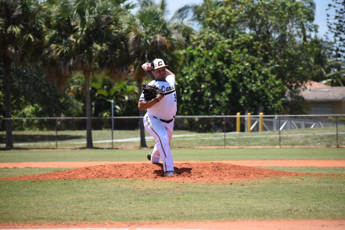 NRFiremanReal15's tweet photo. Some action from the mound by @Lucas_Ramos034 2023 from the #palmbeachclassic @PSBaseballinc #canesbaseball #canesArmy https://t.co/UerFnbvZJa