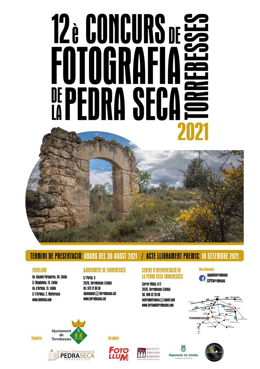 CIPSTorrebesses's tweet photo. Un any més torna el Concurs de Fotografia de la Pedra Seca, aquest any amb la 12a edició.
ℹ️ Bases del concurs, novetats i notícies a https://t.co/mZBh6IA3xu
#fotografia #concurs #pedraseca #Torrebesses #cabanes #barraques #pedraensec #aljubs #marges #intangibleheritage https://t.co/u5quH0r5rY