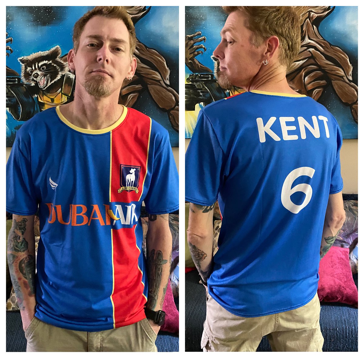 MichaelKoske's tweet photo. I’m all ready for season 2 of @TedLasso!
“ROY KENT! ROY KENT! HE’S HERE, HE’S THERE, HE’S EVERY FU$%ING WHERE! ROY KENT!” @hanwaddingham @brettgoldstein @AFCRichmond @jasonsudeikis @KolaBokinni @cristofernandez @phildunster @brendanhunting @nickmohammed https://t.co/LdWVukCG9W