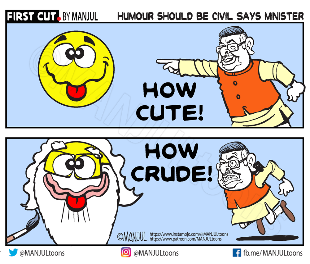 MANJULtoons's tweet photo. #Humour #CensorShip #ITrules2021 
My today's #cartoon
Telegram: https://t.co/0zuidd6Oiw
All My Cartoons: https://t.co/P3V4zoI8mw
Support: https://t.co/C29IejS4Ja https://t.co/CFmxY92dLR