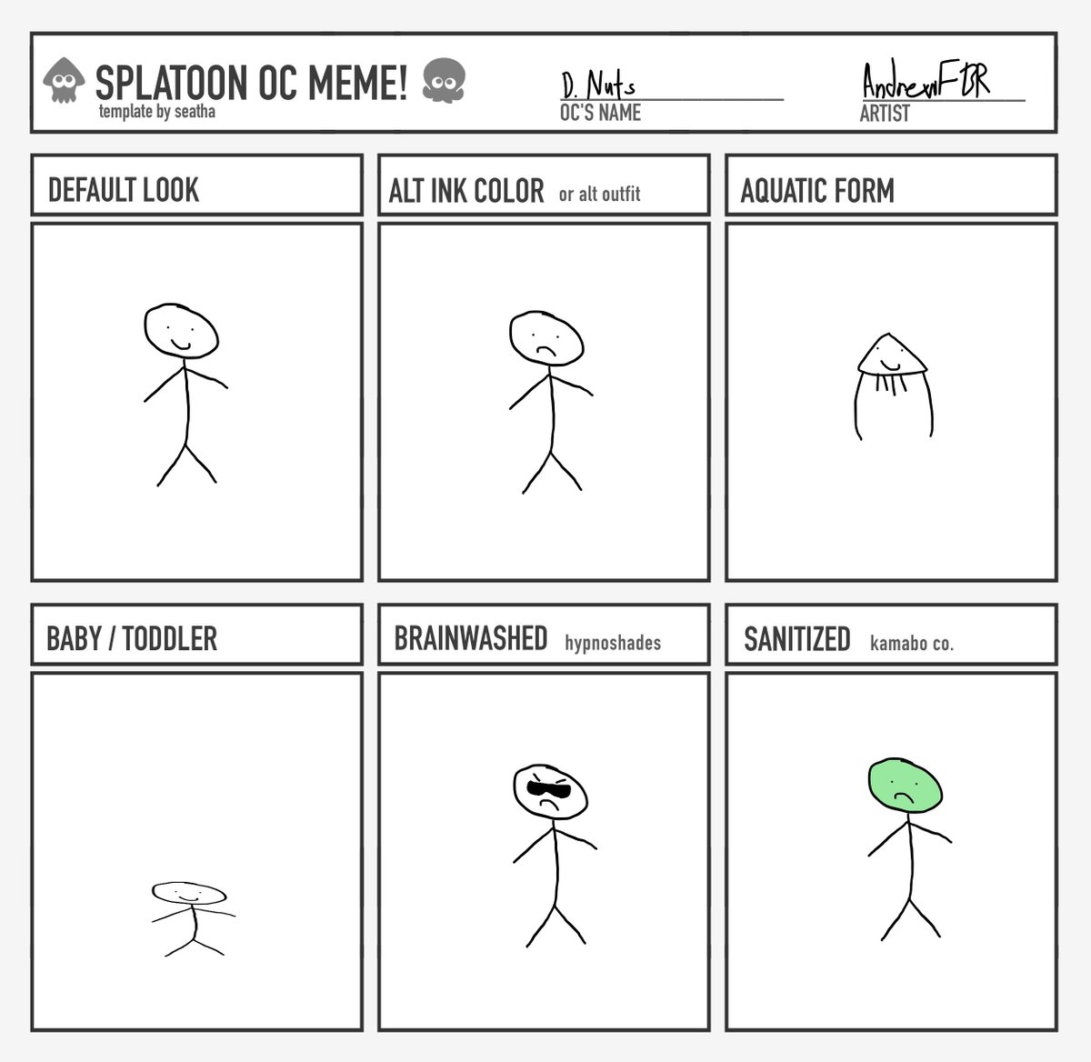 FbrShiny's tweet photo. here's my oc (i am unable to draw) #splatoonocmeme https://t.co/CL1Y3g66bt
