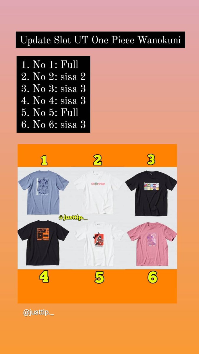 Jastip Uniqlo Yoasobi Demon Slayer Payment 1 Uniqlo X One Piece Wanokuni Uniqlo Uniqloxonepiece Jastipuniqlo Jastiponepiece Jastipuniqloxonepiece Luffy Trafalgarlaw Chopper Onepiece1016 Onepiece1015 Onepiece T Co Jastip Uniqlo Yoasobi Demon Slayer Payment 1 Uniqlo X One Piece Wanokuni Uniqlo Uniqloxonepiece Jastipuniqlo Jastiponepiece Jastipuniqloxonepiece Luffy Trafalgarlaw Chopper Onepiece1016 Onepiece1015 Onepiece T Co