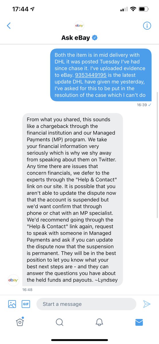 DonachieDaryl's tweet photo. @AskeBay @FinancialTimes @MailOnline so you told me to contact managed payment who wouldn’t do anything eBay won’t do anything nor give me any information https://t.co/IYiFGyJYCI