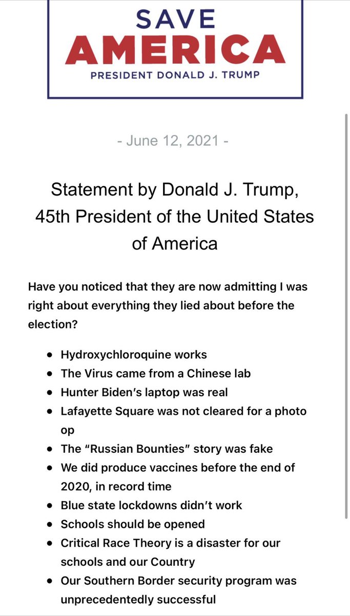 BrendonLeslie's tweet image. Trump’s best statement all year.