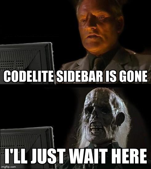 overflow_meme's tweet image. Codelite sidebar is gone stackoverflow.com/questions/6305… #codelite