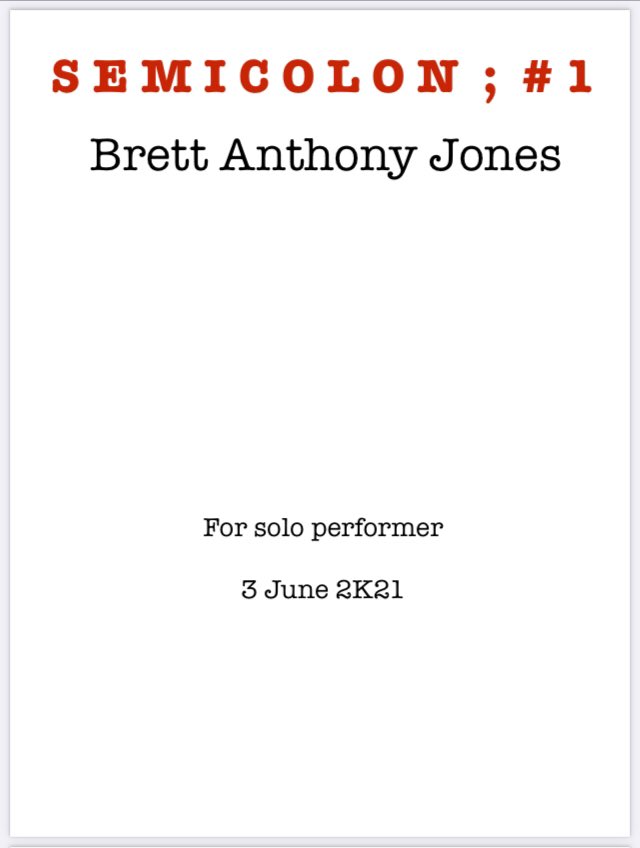Brett_A_Jones's tweet photo. 📢 NEW MUSIC ALERT

Semicolon #1 for solo performer.
Needs some 80gsm paper :-)

https://t.co/N8H7yoN96J https://t.co/WO23KXOg3H