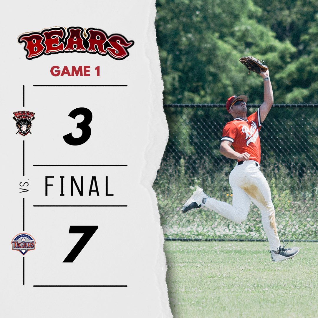 NYBearsBaseball's tweet photo. We split today’s doubleheader against the defending champion New Rochelle Tigers!

In our Game 2 victory, it was stellar pitching from @JMA92502 and a key home run from @_michaelman_31 that propelled us to victory!

#GoBears https://t.co/kVAA9AK1Gr
