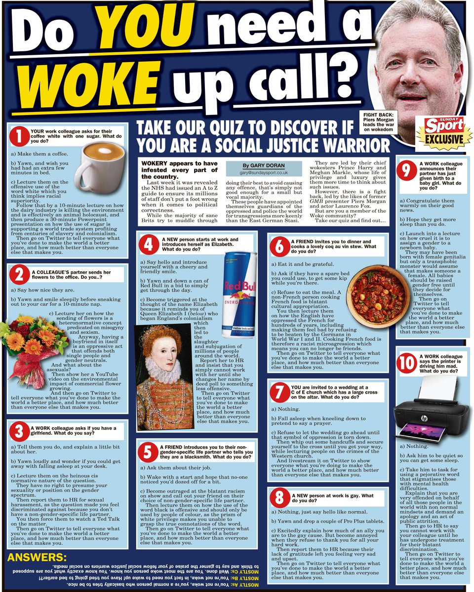 Are you woke? Only in Sunday Sport on Sunday. Get it at newsagents or online at sundaysportonline.co.uk