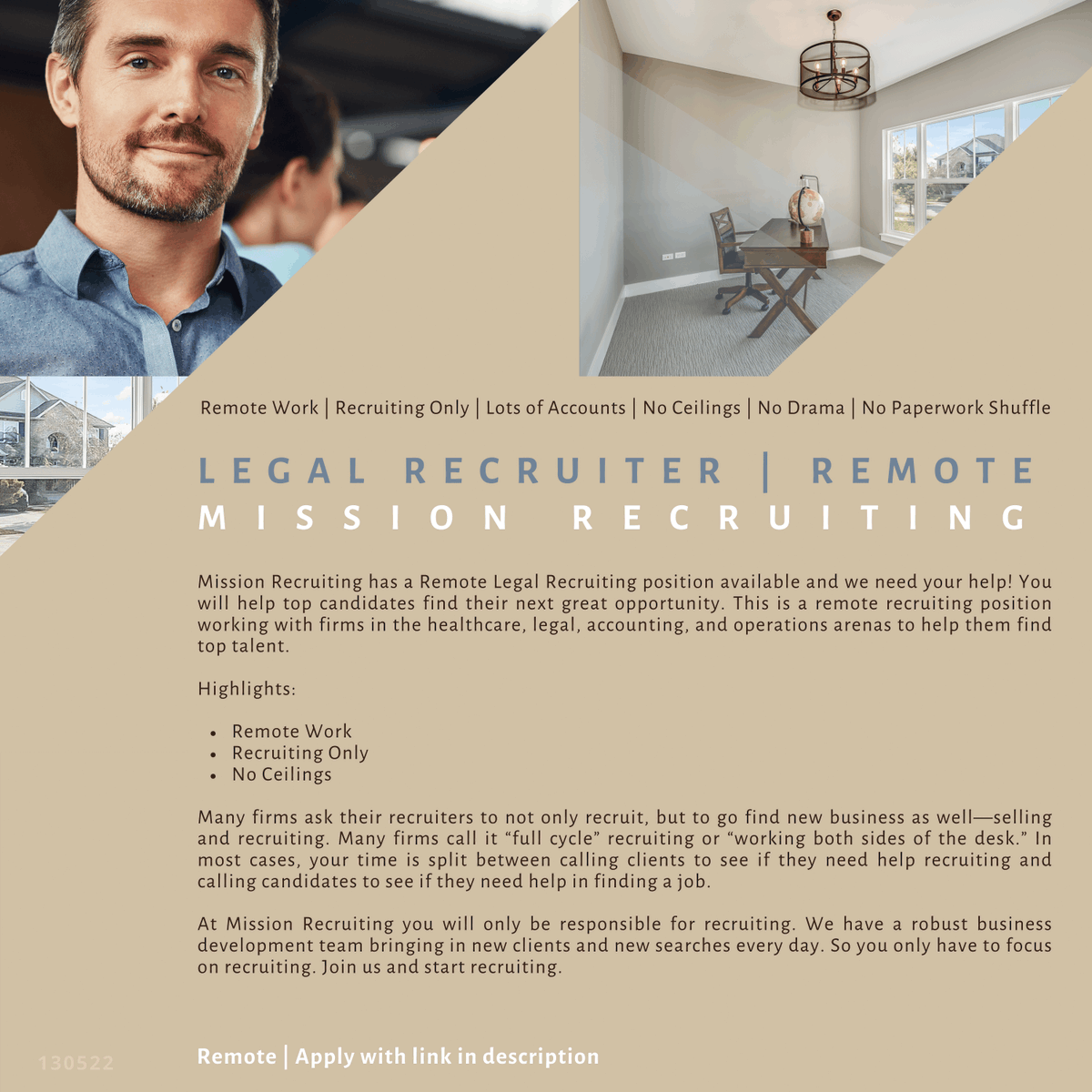 missionrecruits's tweet photo. #Remote #LegalRecruiting position available and we need your help!
#remoteworker #remotejob #recruiter #recruiterjobs #recruiterjob #legalrecruitment #legalrecruiter #remotejobs
Apply:
https://t.co/fJmZ4zxEsJ
Contact:
(949) 535-0995
jobs@missionrecruiting.com
130522 https://t.co/6VP0Hn71pG