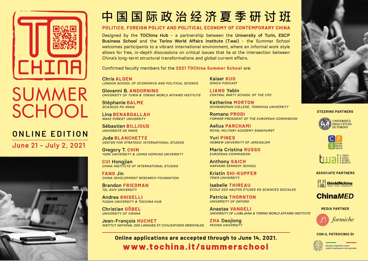 THERE'S STILL TIME TO REGISTER for the 2021 online edition of @TOChina Summer School (21 June-2 July), featuring a fantastic lineup this year, inc. @KaiserKuo, @Chri5tianGoebel, @dengcaohutong, @gandornino, Jude Blanchette, @IsabelleThireau, Tony Saich,  @JFHuchet & others!