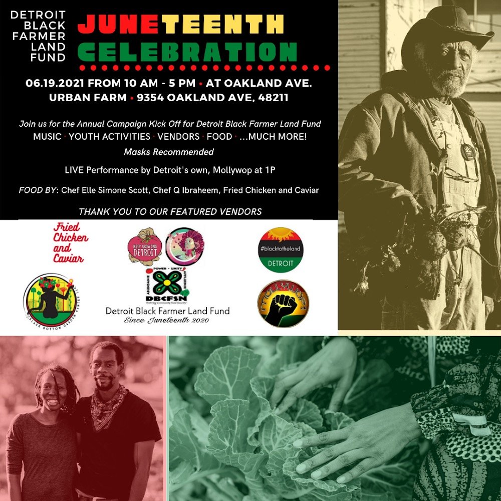 blackbottombad's tweet photo. #Juneteenthcelebration ‼️
🌷🌼🌺🌱🌿🪴⚘🌹🌻💐
There will be #foodanddrinks a  #livemusicperformance tons of #marketvendors #kidsactivities and so much more‼️‼️ #MollyWop #oaklandavenueurbanfarm #dbfsn #blacktothelanddetroit #detroitblackfarmerlandfund #friedchickenandcaviar https://t.co/P3qjzctoi2