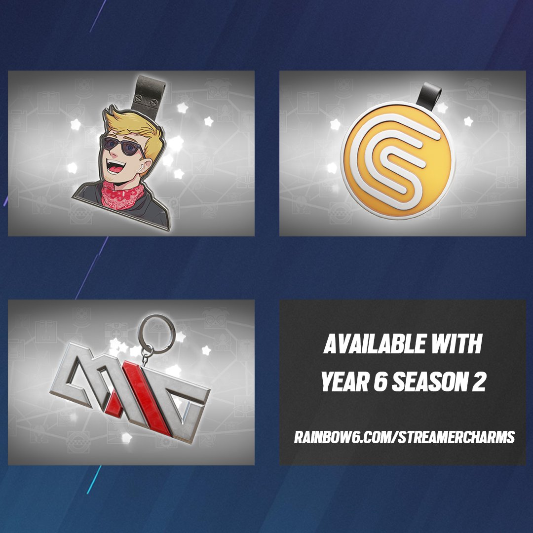 Rainbow Six Siege New Streamer Charms Are Being Added With Y6s2 North Star Yoboyroygaming Magnetr6 Ccsesports Twitter