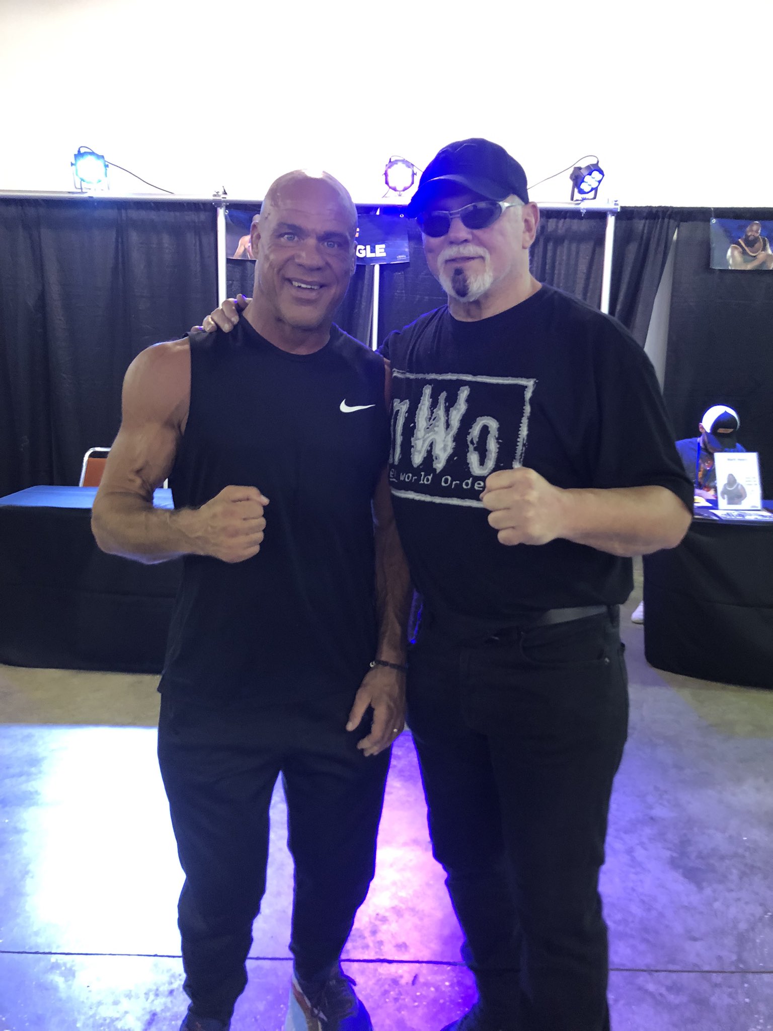 Kurt Angle X Met up with my great friend Scott Steiner at River City Wrestling Con. Great seeing you Scottie itstrue rivercitywrestlingcon https t pVRNZLv7uw X