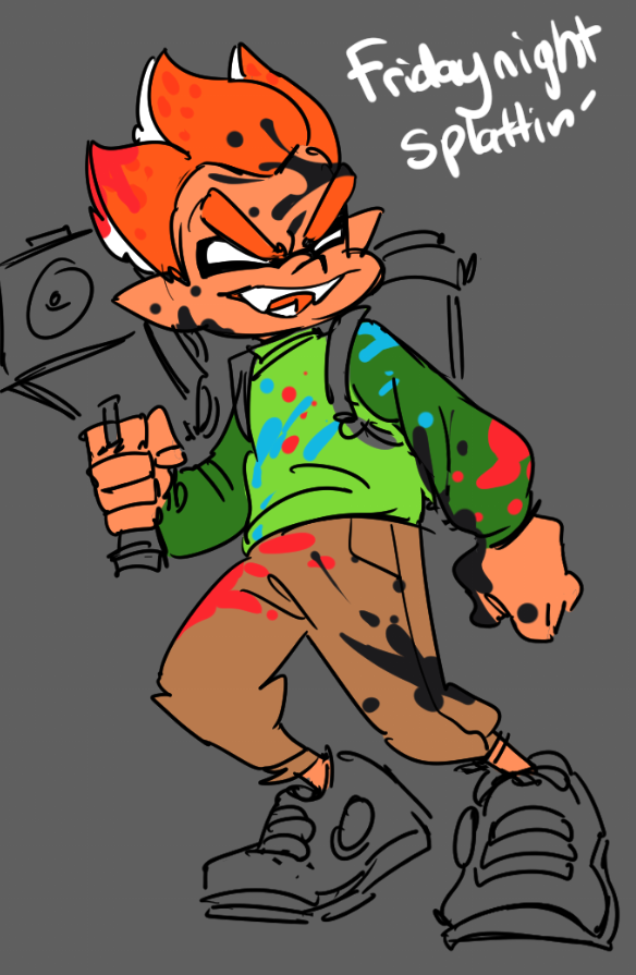 bindyboo98's tweet photo. and of COURSE FNF splat as well! the music always made me think of Splatoon in a way so why not mix the two !!
#fridaynightfunkin #FNF #fnffanart #splatoon #fridaynightsplattin #fnfau #FNFau https://t.co/oCBIj6oZk6