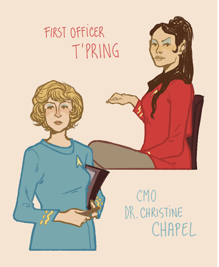 inherentsubtext's tweet photo. yall really liked my Captain Uhura AU omg. might as well post some old doodles https://t.co/PWwnhrrWyH