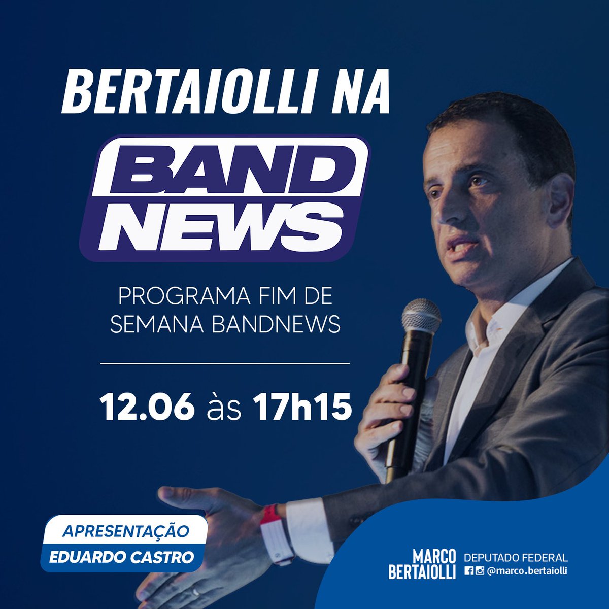 Acompanhe a nossa entrevista hoje, na BandNews. 

Vamos falar sobre a entrega do relatório da MP 1040/2021, que vai gerar empregos, criar novos postos de trabalho e promover a retomada econômica. 

Te esperamos lá!

#BertaiollinaCamara #mp1040 #retomadaeconomica #bandnews