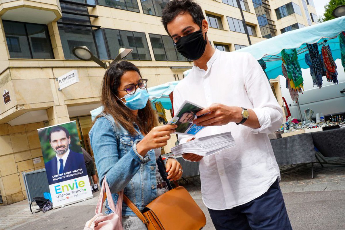 Ravi d’avoir accueilli <a href="/GabrielAttal/">Gabriel Attal</a> à #Levallois ce matin pour la campagne des élections régionales avec @Envie_IDF : de l’optimisme et des propositions concrètes !