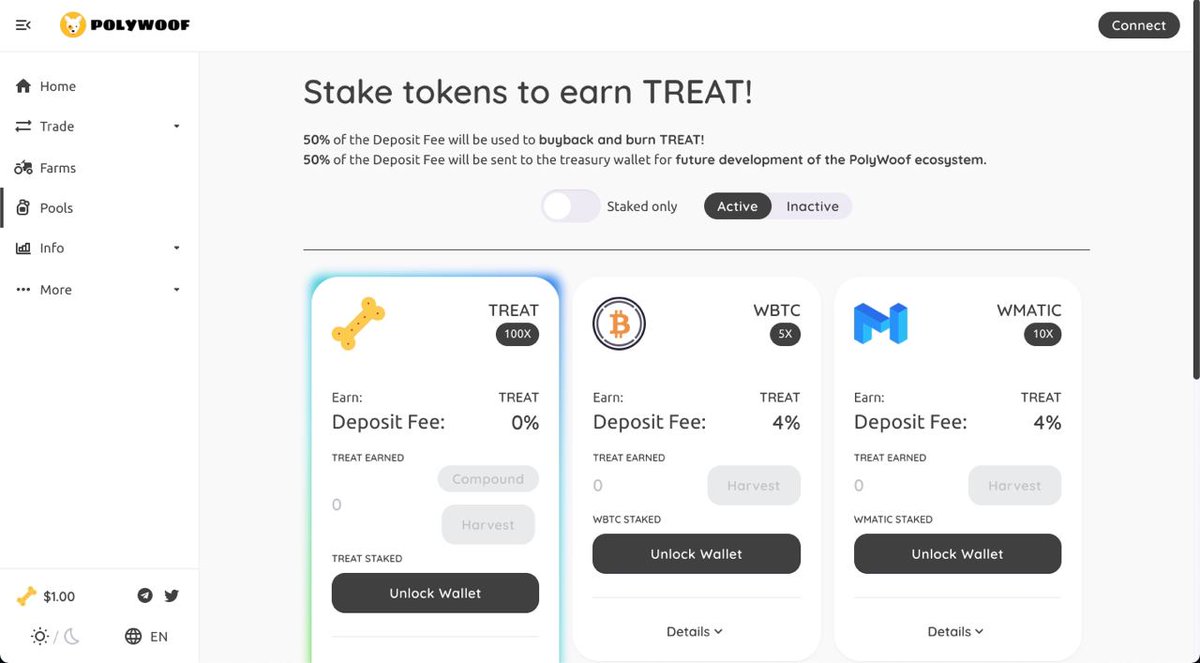 A bet is to Buy tokens from a stealth launched and little hyped DEFI project. I read their tokenomics and Made sense to me so I gave it a try. Hopefully the team Will deliver value to the ecosystem and i Will gladly see it grow.
<a href="/polywoof_token/">PolyWoof</a> #DeFi #Crypto