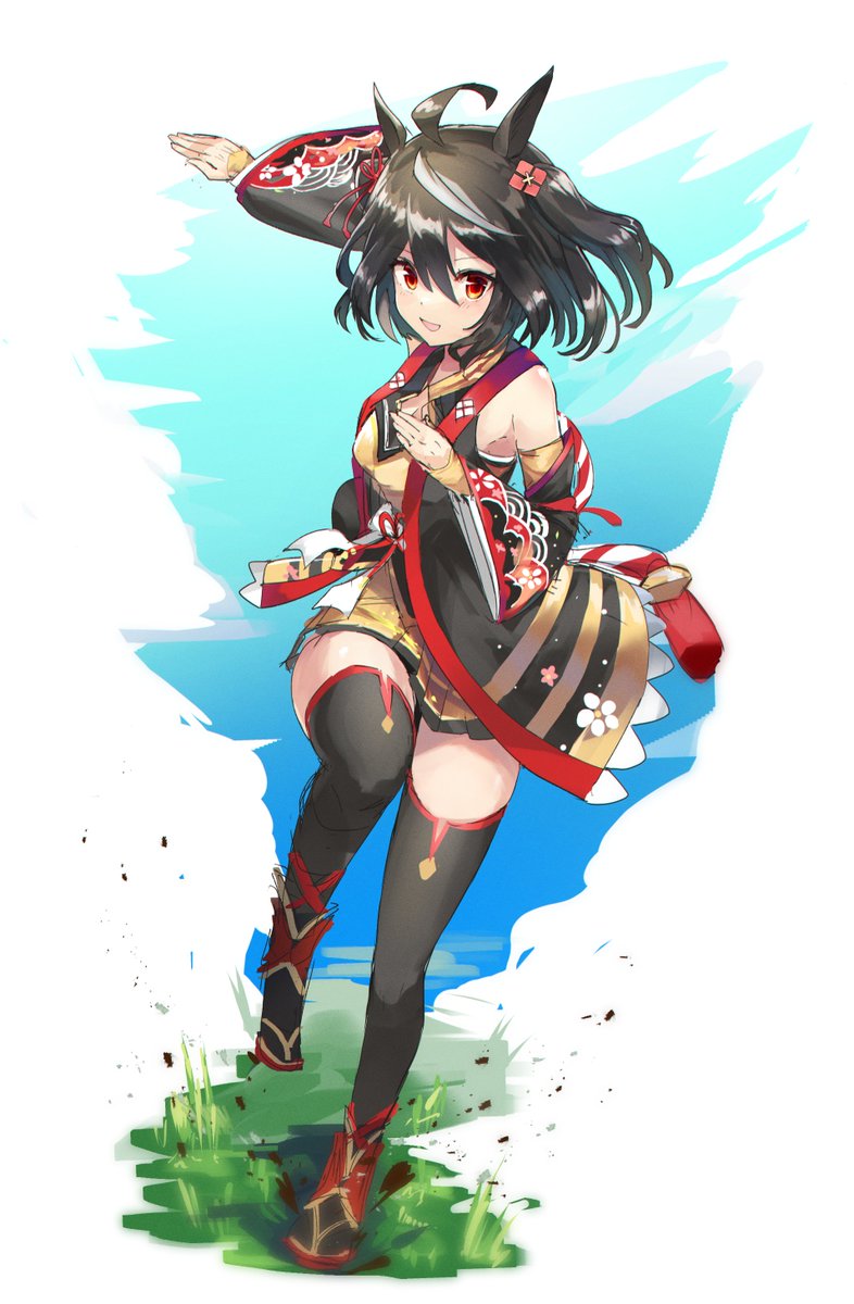 キタサンブラック #ウマ娘 キタサンブラックをヴィネット風に描いてみ