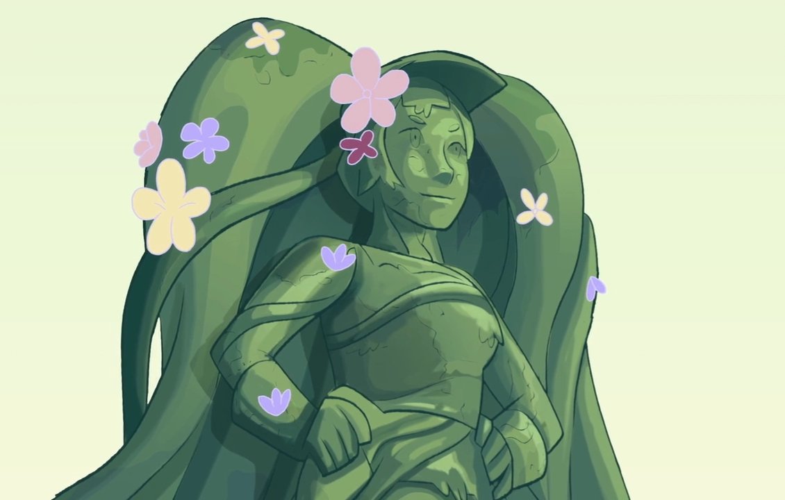 ENTRACPTA's tweet photo. I love how perfuma made a statue of entrapta https://t.co/16y2W8HhDu