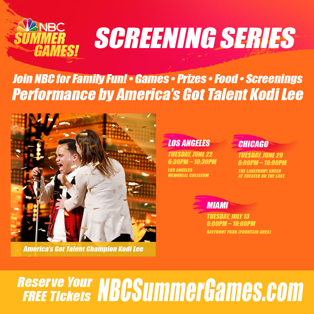 You’re invited to the most explosive event of the summer! Reserve your FREE ticket today. #NBCSummerGames NBCSummerGames.com