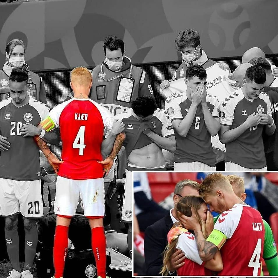 irfanaathi's tweet photo. Simon Kjaer not just a captain, but a hero.
#Eriksen #DEN #denmarkfinland #SimonKjaer https://t.co/VKYJ14zkB2