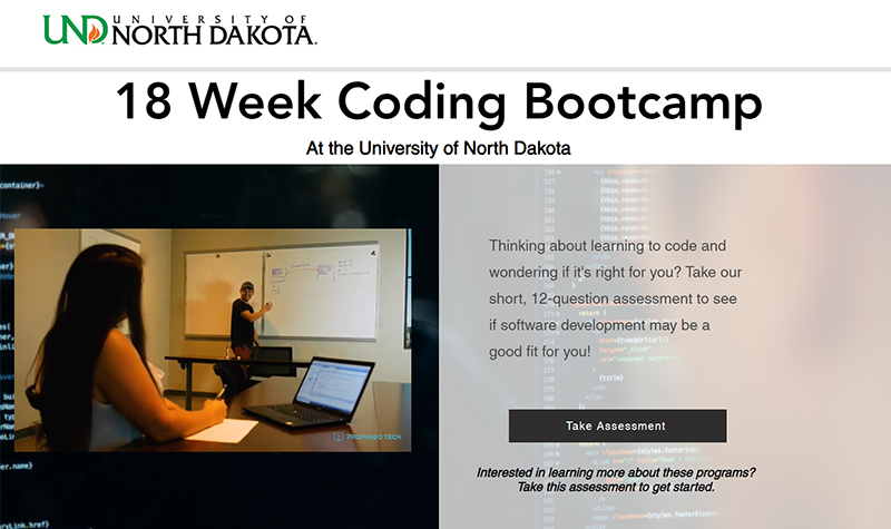 UofNorthDakota's tweet image. Partnering with #PromineoTech, UND launches affordable #coding boot camps to train adult learners in high-demand information #technology skills. #UNDproud

blogs.und.edu/und-today/2021…