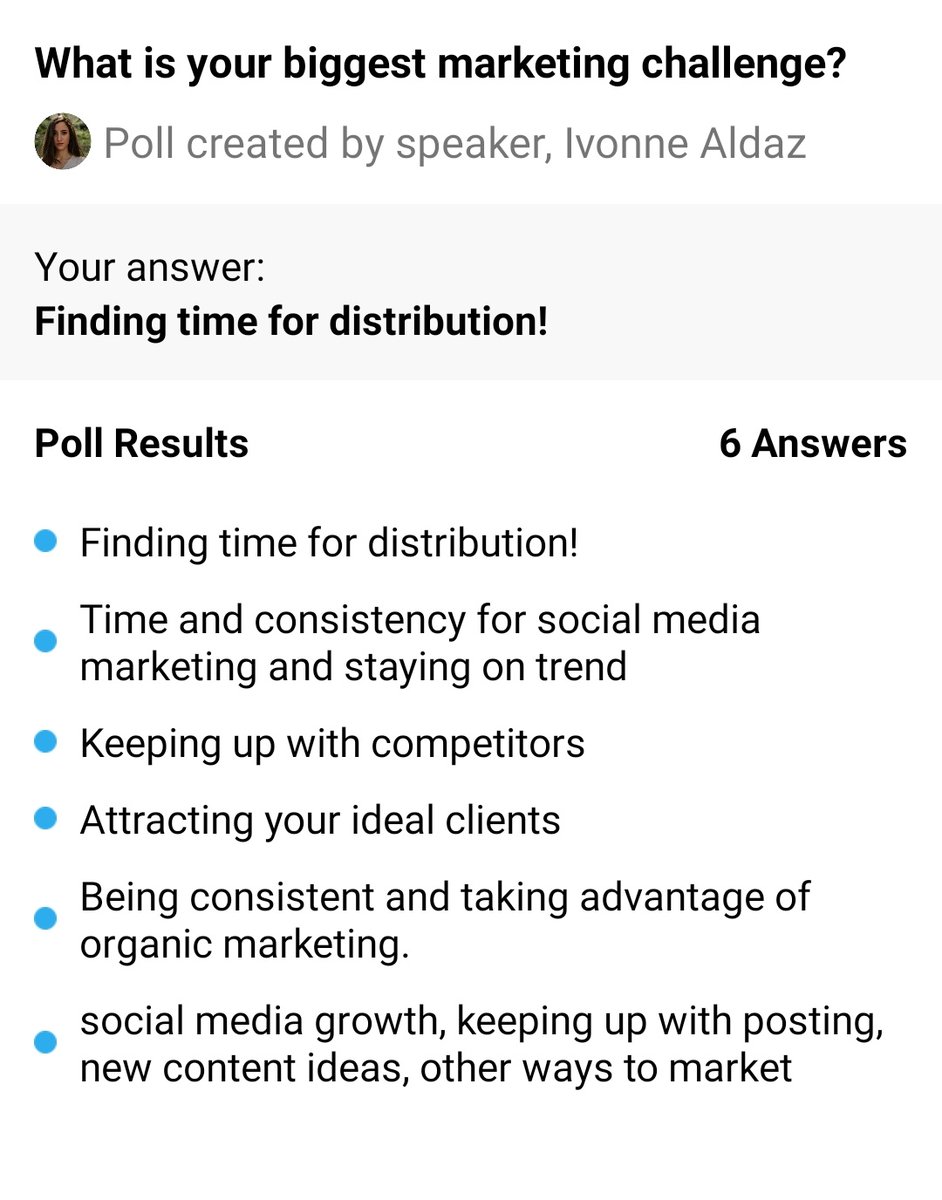 ivonnealdazz's tweet photo. Thanks for having me, @HustleSocialize! 

Here are some marketing challenges we uncovered during our session! 👇🏽 #HSDoingTheWork https://t.co/Zx0irtkZEX