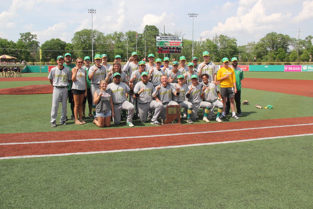 JeffJKPC's tweet photo. Your Class 2A North Semi-State champions: the Eastside Blazers! First trip to the state finals in program history! @JeffJKPC @kpcnewssports @EastsideScores @EastsideBlazers https://t.co/JrS68fAgH9