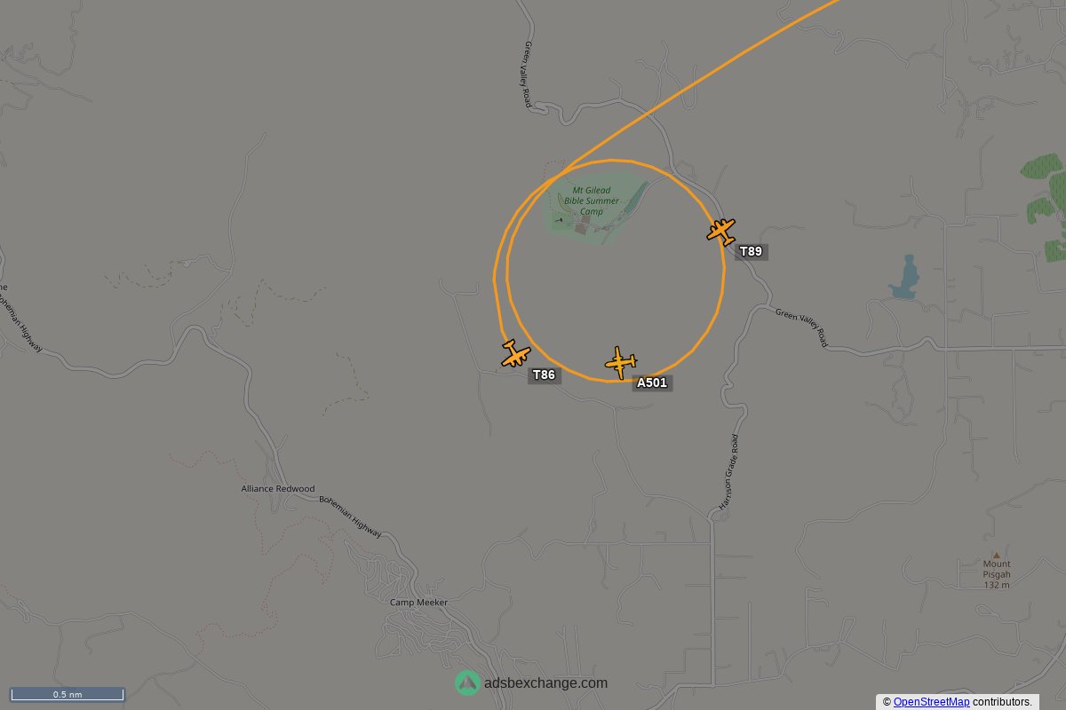 ffoverhead's tweet photo. CalFire #N433DF callsign #T86 (a S2P) was seen near Sonoma County, CA at approx 20:19 UTC squawking 1255 https://t.co/Ds7jkWHRPY #CalFire https://t.co/QFXYMEj9Jv