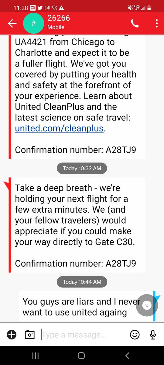 moist0ysta's tweet photo. @ahhhj1818 @united This Is what I got from them before my first flight left at 1045 am I got to the gate at 1040 yea @united  is trash https://t.co/nRq1HZBPty