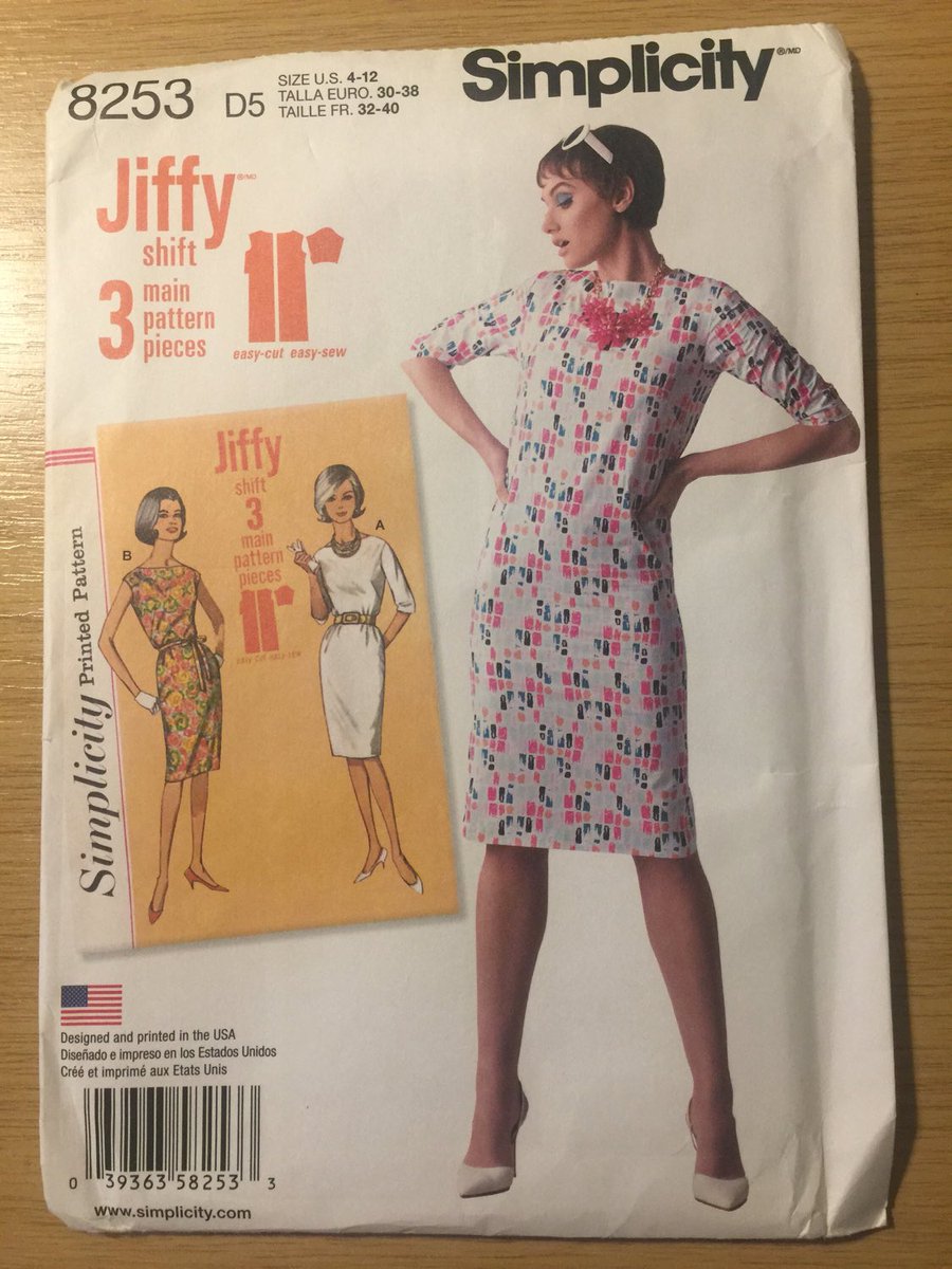 WatsonsVintage's tweet photo. A FABULOUS Vintage Style Dress Pattern in my #etsyshop : Uncut 2016 Simplicity 'Jiffy' Sewing Pattern 8253 For A Shift Dress And Belt - Easy Cut Easy Sew Pattern – Only 3 Main Pattern Pieces - https://t.co/fX6KIJZBJT #Simplicity #JiffyPattern #ShiftDress #EasySewPattern #Uncut https://t.co/cvoNnTsJaK