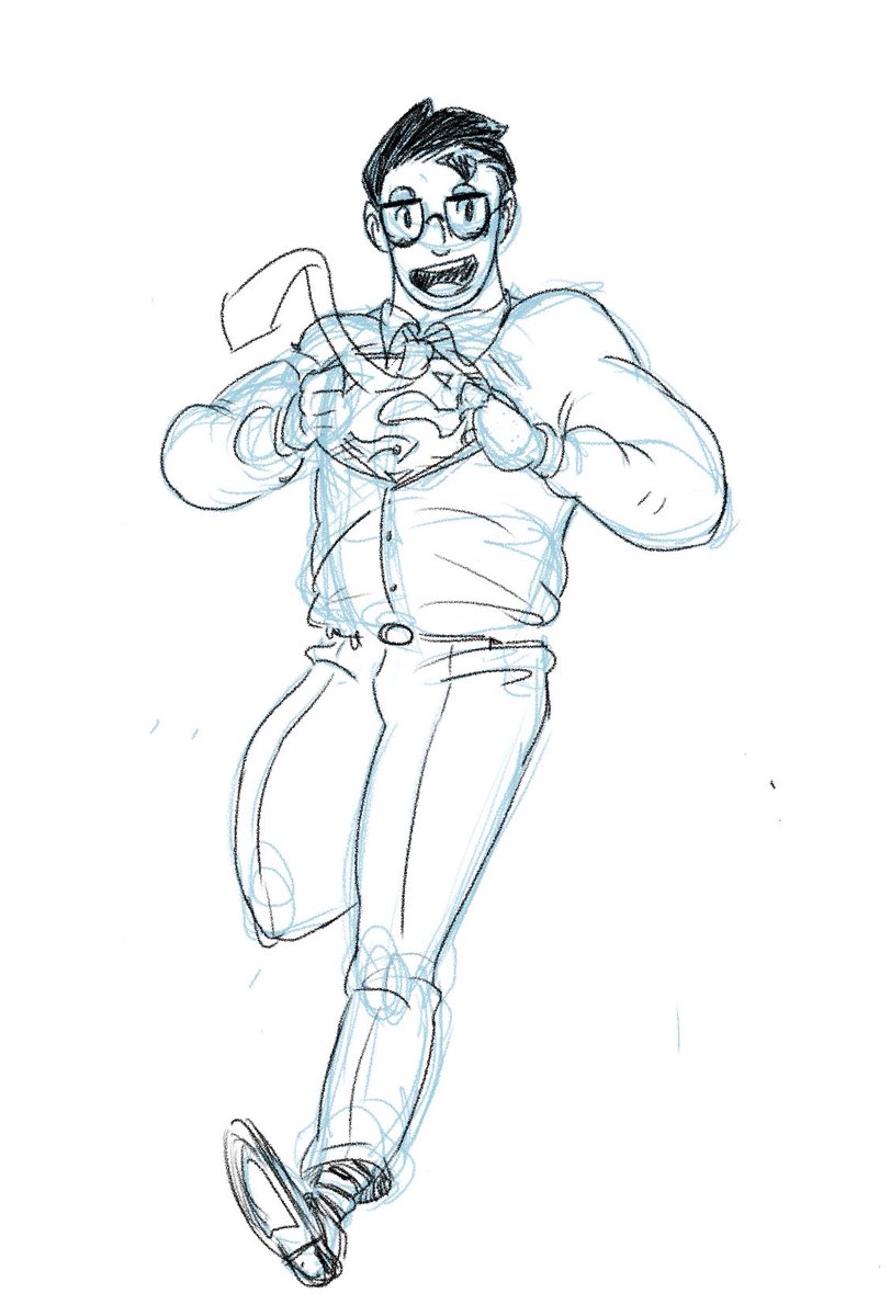 RodneyRheaJr's tweet photo. A sketch of the boy for that #SupermanDay https://t.co/Q9qc3OAAmi