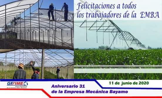ReinaldoLuisGo1's tweet photo. Felicitaciones a la Empresa Mecánica de Bayamo por su Aniversario de fundada 👉 #EmbaCuba 💯🇨🇺 👈. Su trabajo es muy importante para el éxito de programas agrícolas y de desarrollo local. #CubacuentaconGesime @MindusIndustria https://t.co/7EwaEq6TCF
