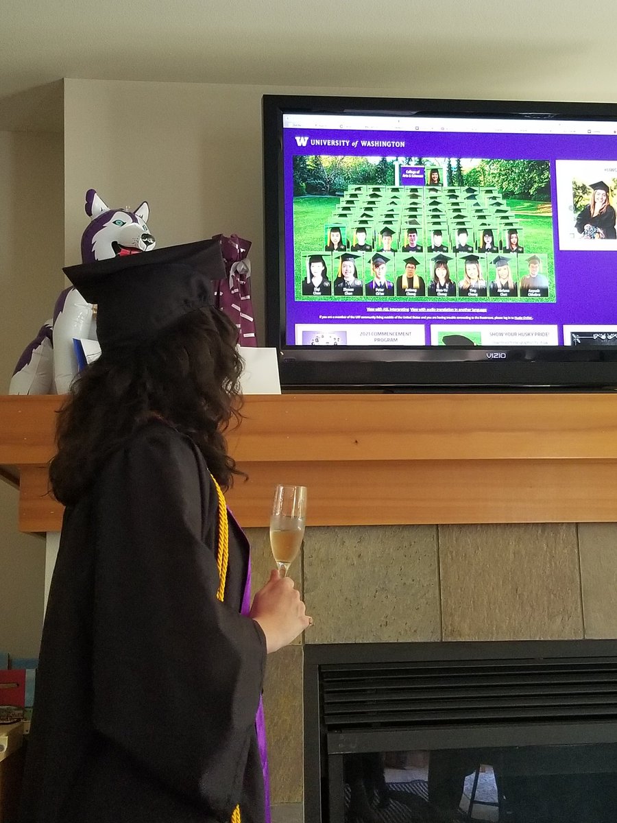GhcUW's tweet photo. Waiting her turn. Congrats, Diana. #uwgrad21 https://t.co/fyaVK7uUD1