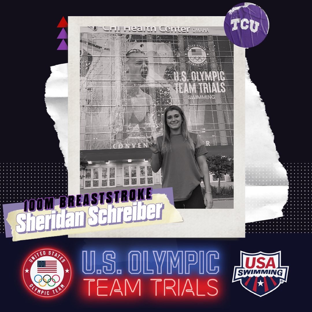 TCUswimdive's tweet image. Last week, rising Senior @Sheridanschreib participated at the 🇺🇸 US Olympic Swimming Team trials in the 100m Breaststroke, placing 3️⃣9️⃣th overall.

#GoFrogs #TrustProcessWorkFamily